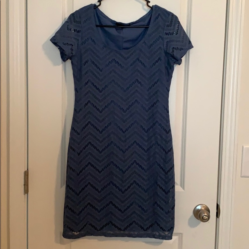 Blue laced dress